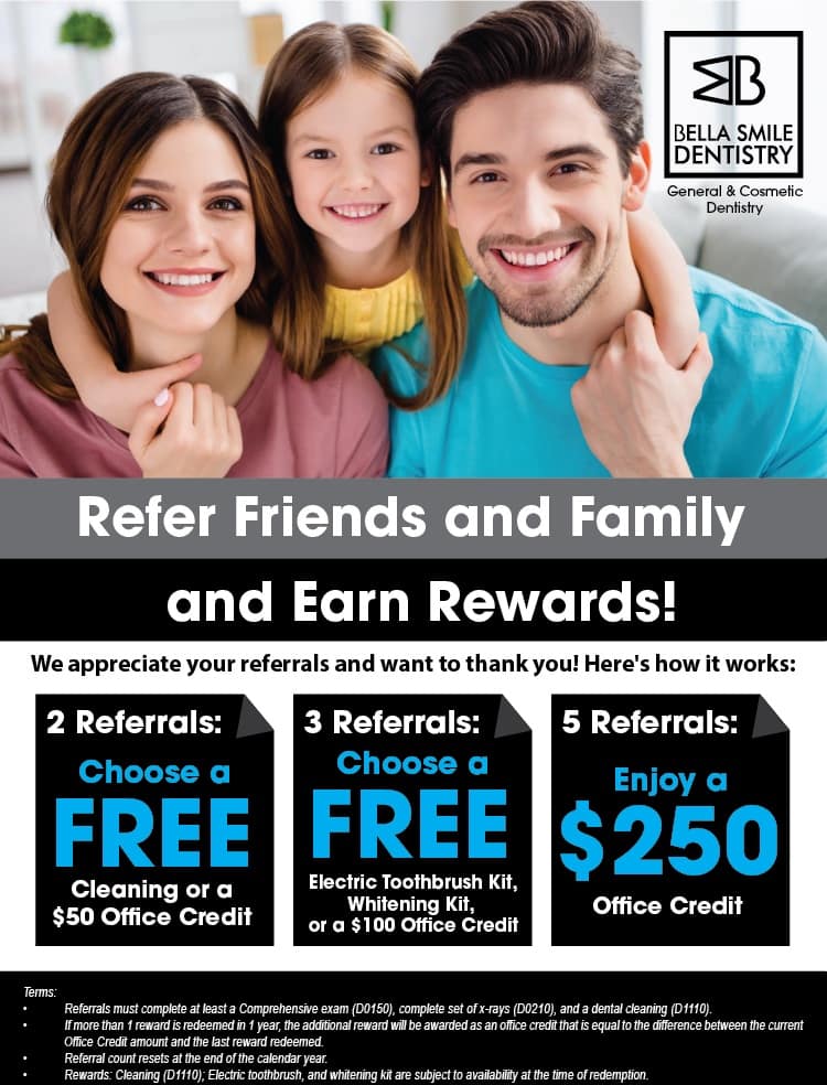Dental referral rewards program Miami Bella Smile Dentistry